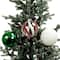 Assorted 4 Pack 4.7" Red, Green & White Peppermint Lane Shatterproof Ball Ornaments, 1pc. by Ashland®